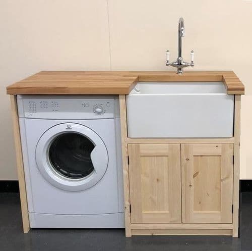 Pine Traditional Style Compact Belfast Utility Unit Without Appliance Door