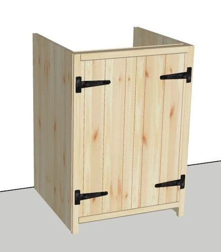 Rustic Farmhouse 600mm Base Cabinet with 2 doors