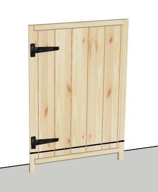 Rustic Farmhouse 600mm integrated dishwasher door