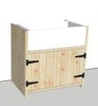 Rustic Farmhouse 800mm Double Belfast Cabinet (Overall unit width 870mm)