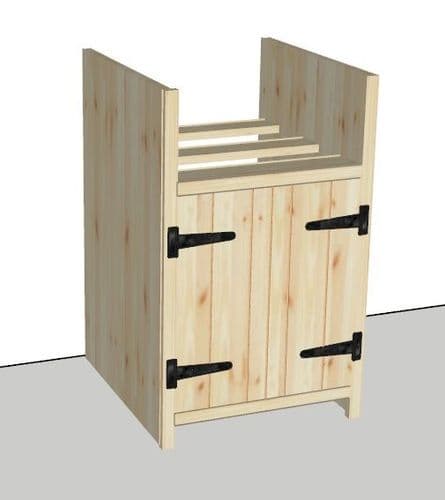 Rustic Farmhouse Baby Belfast Unit for 460 wide sink (Overall unit width 530mm)