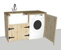 Rustic Farmhouse Compact Belfast Utility Unit