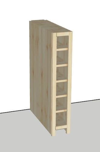 Rustic Farmhouse Single Width Wine Rack unit