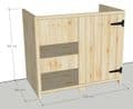 Rustic Farmhouse Style Corner Return Kitchen Cabinet (1000mm - 1100mm Wide) Right Hand door