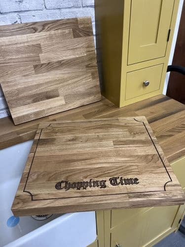 Solid Oak Butchers Block- Chopping Time