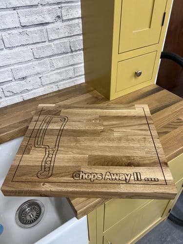 Solid Oak Butchers Block- Chops Away