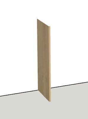 Solid Oak Wall Unit End Panel