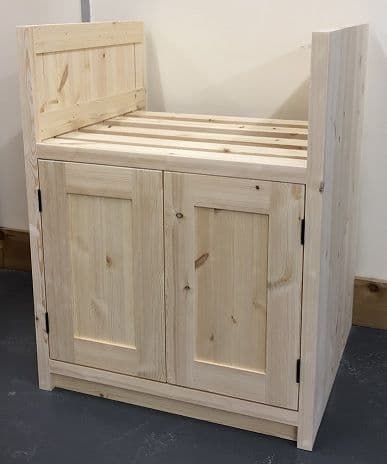 Solid Wood 2 Door 600 Belfast / Butler Kitchen Base Unit (Overall width is 670mm)
