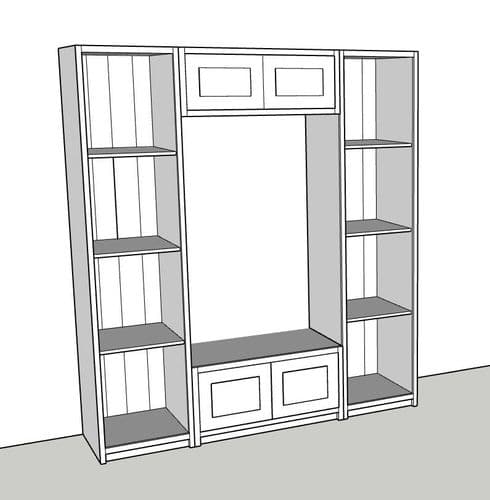 Traditional Style Bench Storage Without Doors