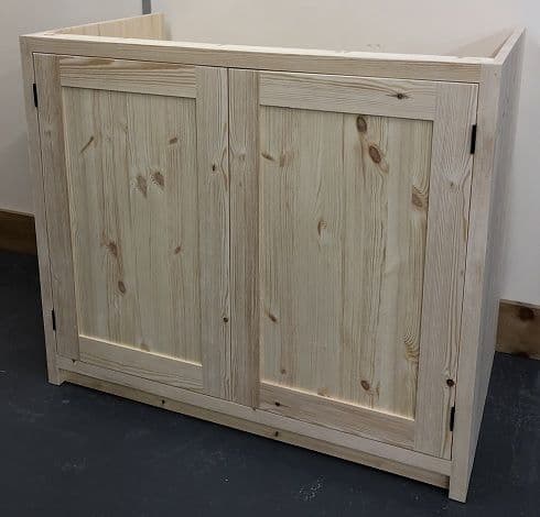 Traditional Style Pine 1000mm Wide 2 Door Kitchen Base Unit