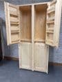 Traditional Style Pine 1000mm Wide Kitchen Larder Unit with spice racks (Made as 2 x 500 larders)