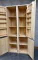 Traditional Style Pine 1000mm Wide Kitchen Larder Unit With Spice Racks On Doors (Made as 2 x 500's)