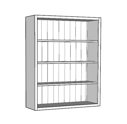 Traditional Style Pine 1000mm Wide Open Counter Top Storage Larder Unit