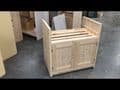 Traditional Style Pine 2 Door 800 Double Belfast  Kitchen Base Unit (Overall width is 870mm)