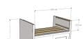 Traditional Style Pine 2 Door 800 Double Belfast  Kitchen Base Unit (Overall width is 870mm)