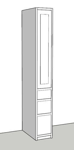 Traditional Style Pine 300mm Kitchen Larder Unit With Drawers