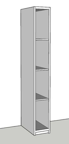 Traditional Style Pine 300mm Wide Open Storage Kitchen Larder Unit