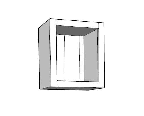 Traditional Style Pine 300mm Wide Stackable Half Height Kitchen Wall Unit