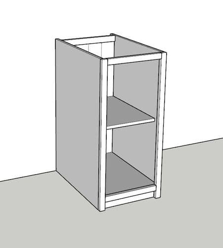 Traditional Style Pine 400mm Wide Open Storage Kitchen Base Unit