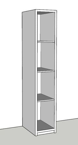 Traditional Style Pine 400mm Wide Open Storage Kitchen Larder Unit