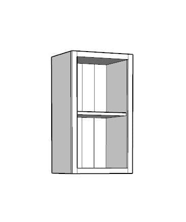 Traditional Style Pine 400mm Wide Open Storage Kitchen Wall Unit