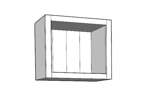 Traditional Style Pine 400mm Wide Stackable Half Height Kitchen Wall Unit