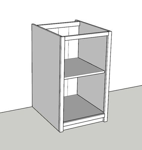Traditional Style Pine 500mm Wide Open Storage Kitchen Base Unit
