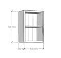 Traditional Style Pine 500mm Wide Open Storage Kitchen Wall Unit