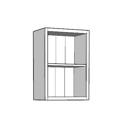 Traditional Style Pine 500mm Wide Open Storage Kitchen Wall Unit