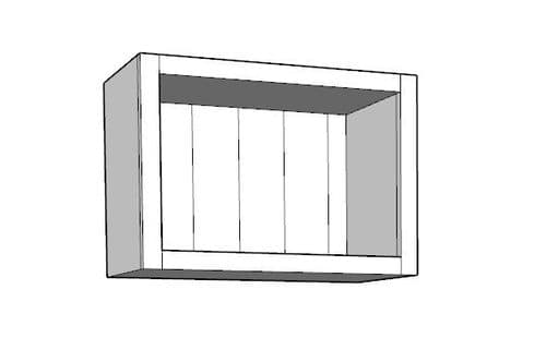 Traditional Style Pine 500mm Wide Stackable Half Height Kitchen Wall Unit