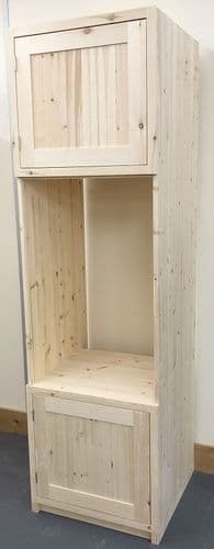 Traditional Style Pine 600mm Wide Double Oven Housing Kitchen Larder Unit