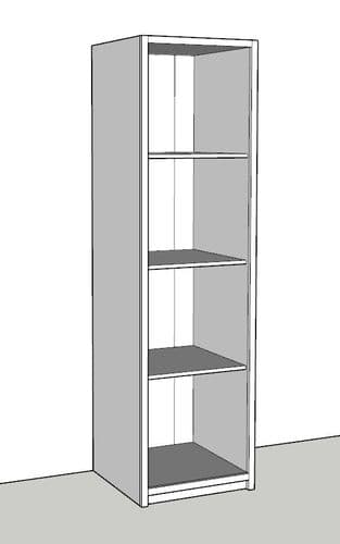Traditional Style Pine 600mm Wide Open Storage Kitchen Larder  Unit