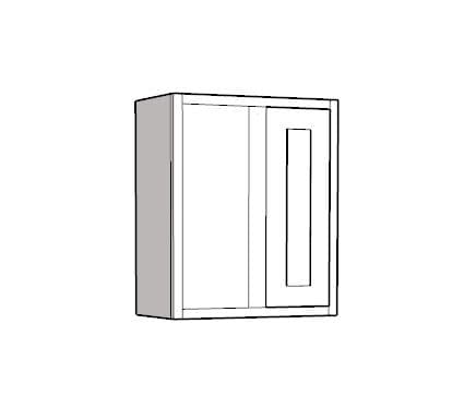 Traditional Style Pine 600mm Wide Right Hand Corner Return Kitchen Wall Unit