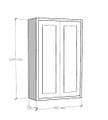 Traditional Style Pine 800mm Wide 2 Door Counter Top Storage Larder Unit