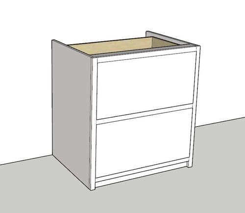 Traditional Style Pine 800mm Wide Pan Drawer Kitchen Base Unit