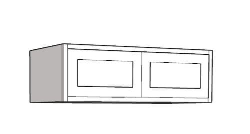 Traditional Style Pine 900mm Wide Over Fridge Bridging Unit