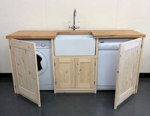 Traditional Style  Pine Belfast Utility Unit with doors