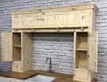 Traditional Style Pine Over Mantle Kitchen Unit