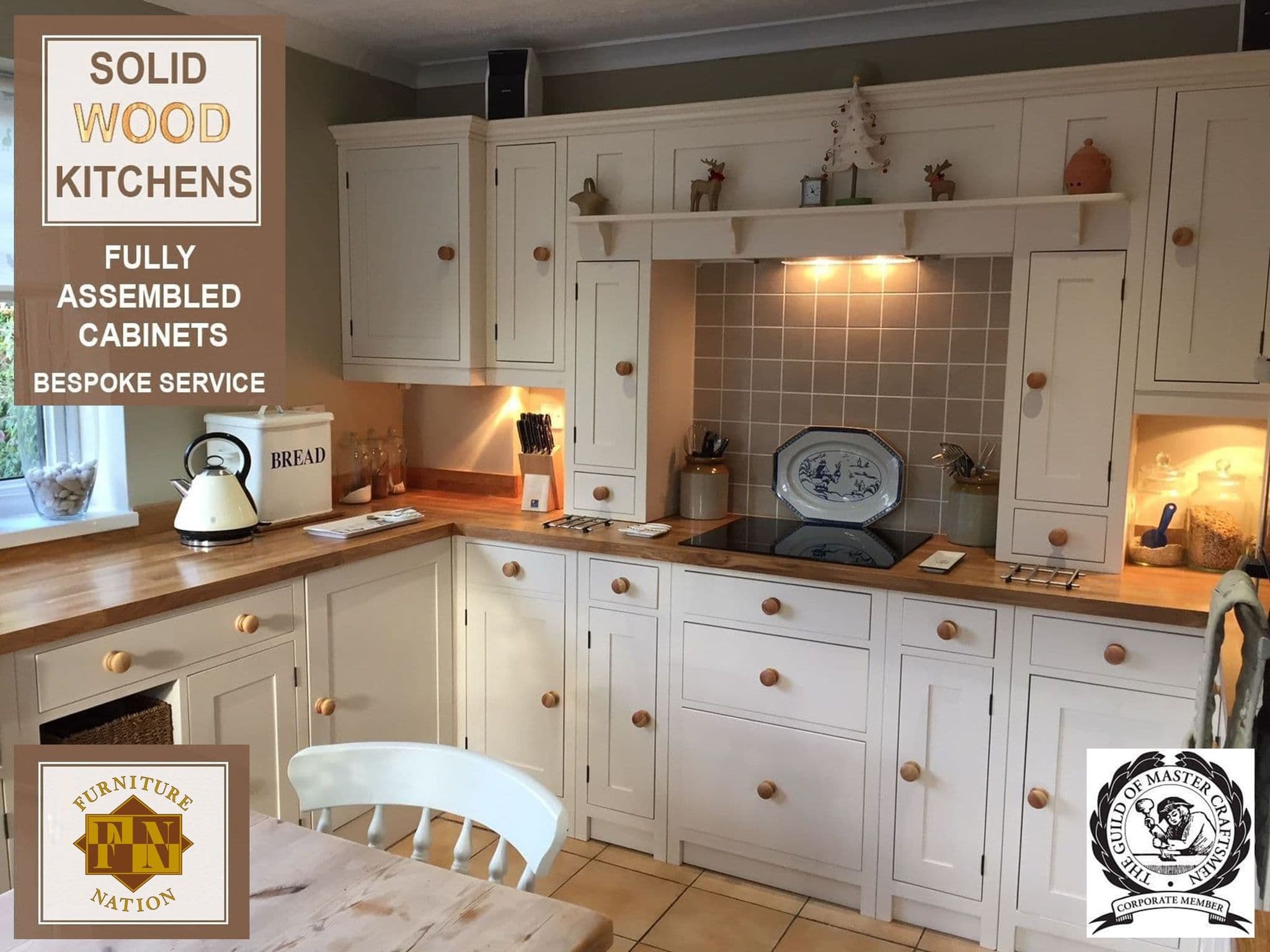 solid wood kitchens,fully assembled and made in the uk, bespoke service available