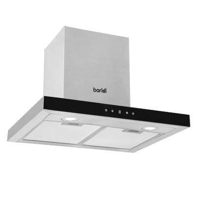 Baridi DH130 T-Shape Chimney Cooker Hood with Carbon Filters, Stainless Steel