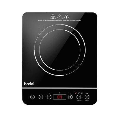Baridi DH145 Induction Hob: Single Zone with 13A Plug, 10 Power Settings 200W-2000W Black