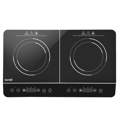 Baridi DH146 Portable Induction Hob: Two Zone Cooktop with 13A Plug 2800W Black