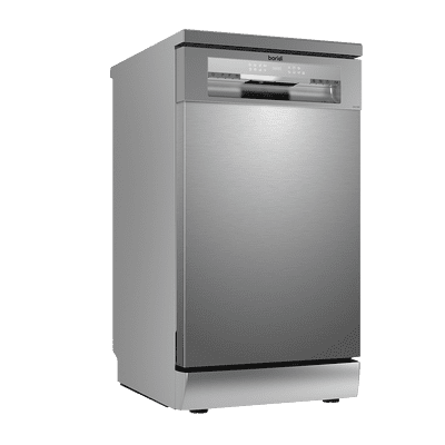 Baridi DH166 Slimline Freestanding Dishwasher With LED Display Silver