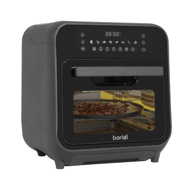 Baridi DH171 Steam Air Fryer Oven, Self-Cleaning, 8 Preset Programs, 1635W, 15L, Black