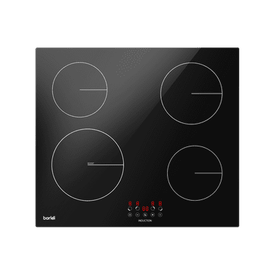 Baridi DH176 Built-In Induction Hob with 4 Cooking Zones Black Glass 6800W Hardwired