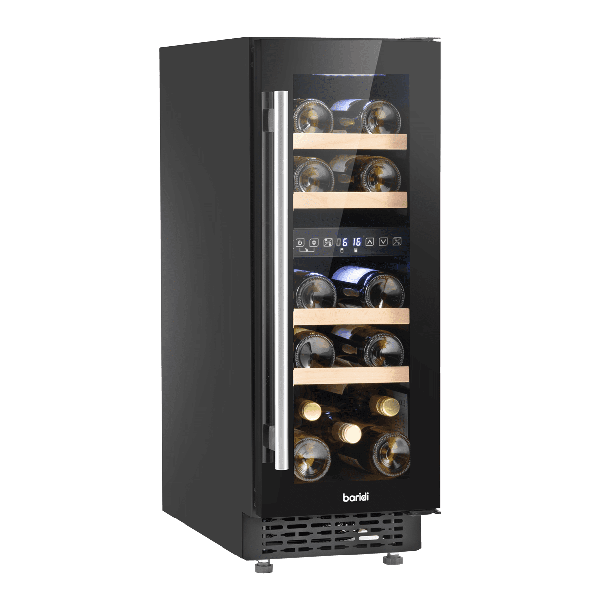 Baridi DH204 17 Bottle Dual Zone Slim 30cm Wine Cooler Touch