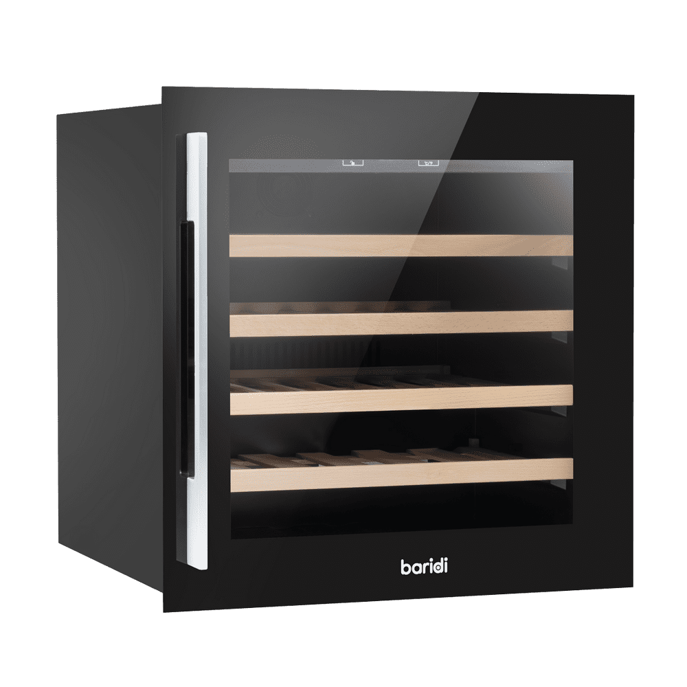 Baridi DH206 BuiltIn 36 Bottle Wine Cooler with Beech Wood Shelves and