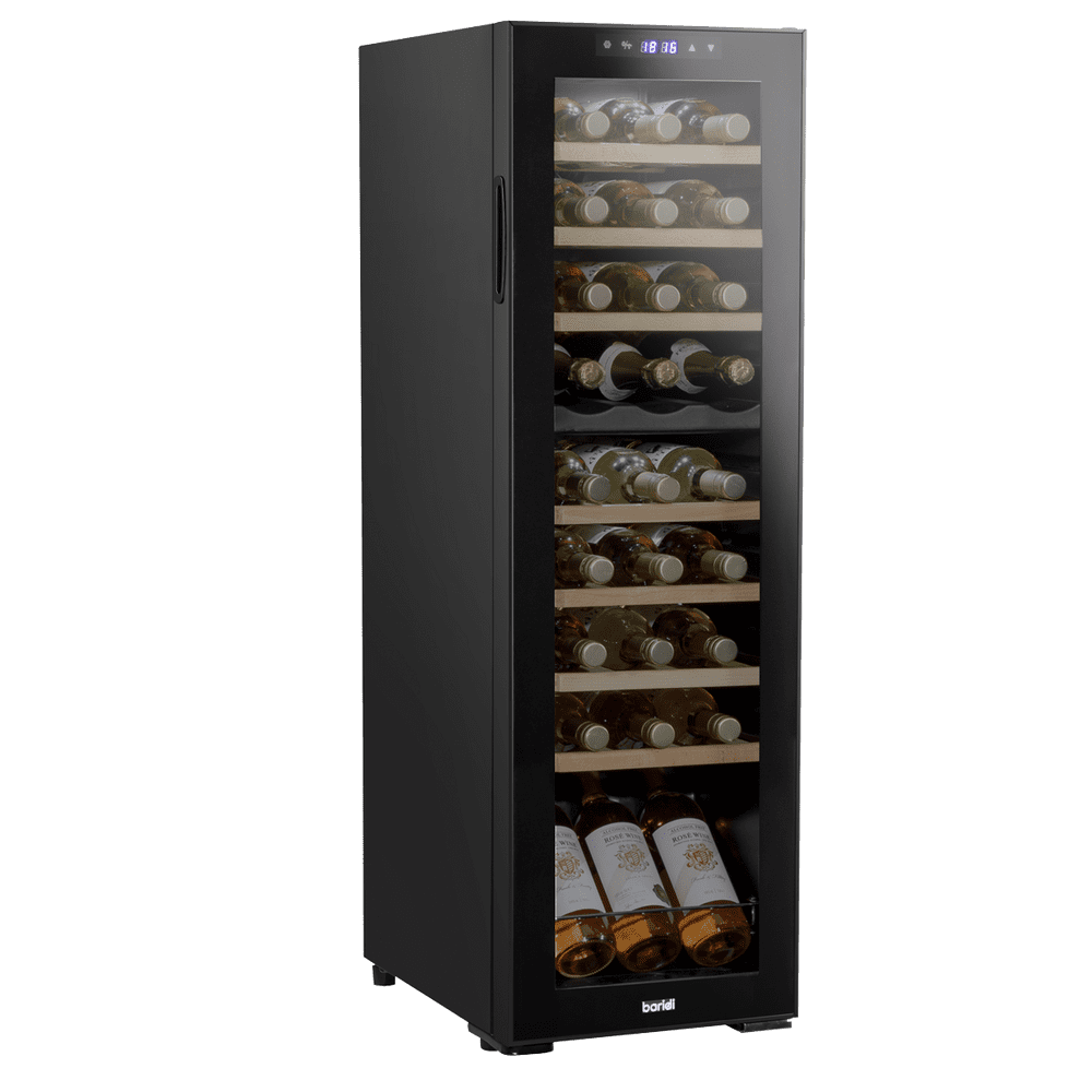 Baridi DH90 27 Bottle Dual Zone Wine Cooler & Fridge Wooden Shelves