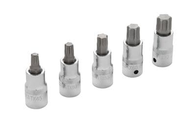 Blue Spot 01505 Torx Bit Set T45-T70 5 Piece 1/2D