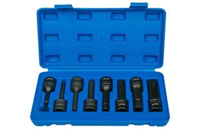 Blue Spot 01508 Impact Hex Sockets H5-H19 8 Piece 1/2 D